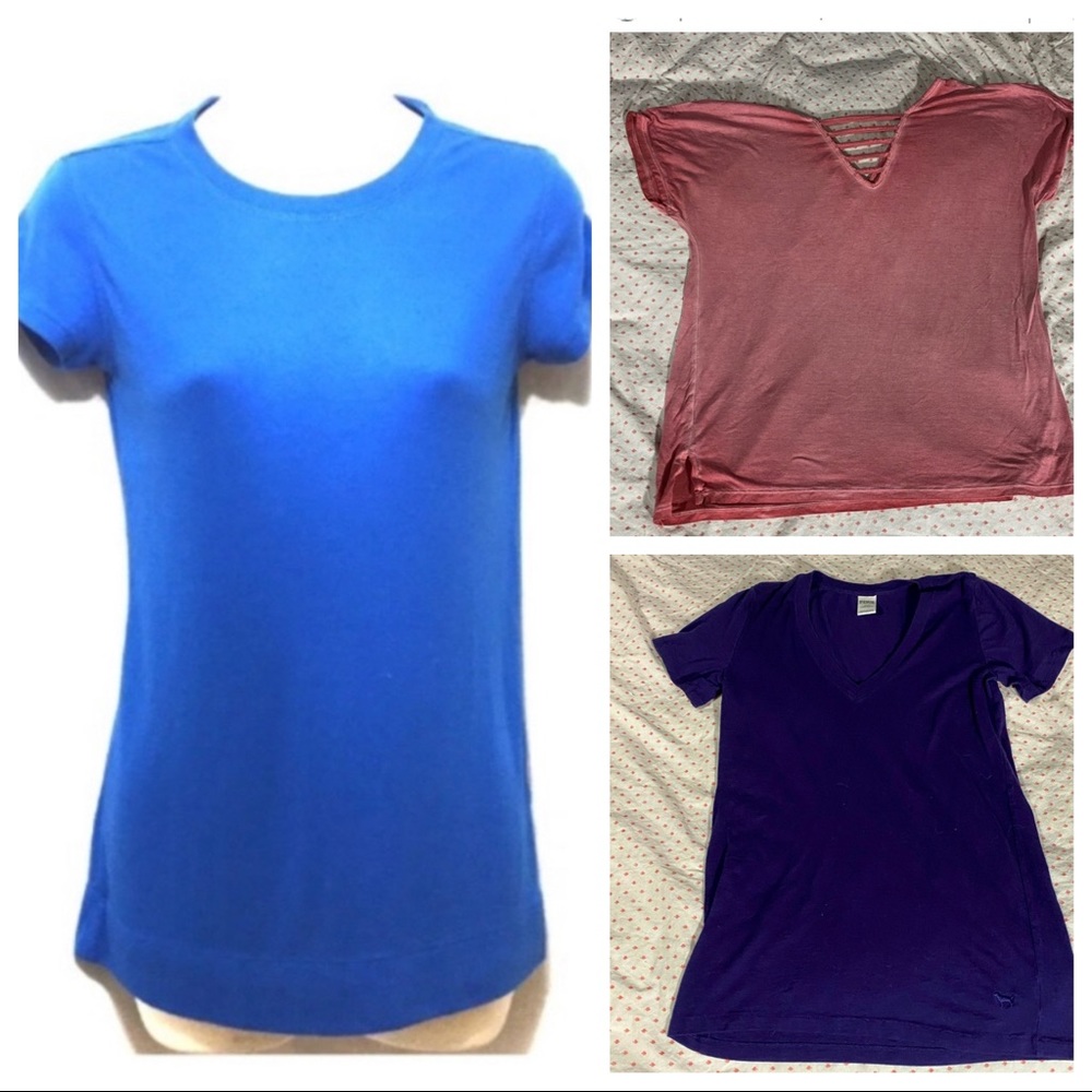 3 tee shirts small victoria’s Secret vera Wang Cozy tee